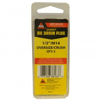 2001 Chrysler Sebring Engine Oil Drain Plug Gasket American Grease Stick (AGS) ODP65310C image 2 of 3