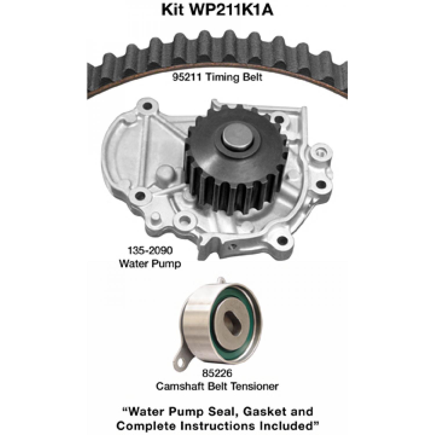 Dayco WP211K1A Engine Timing Belt Kit with Water Pump product image 1 of 1