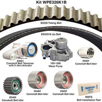 2014 Subaru WRX Engine Timing Belt Kit with Water Pump Dayco WPE328K1B image 1 of 1