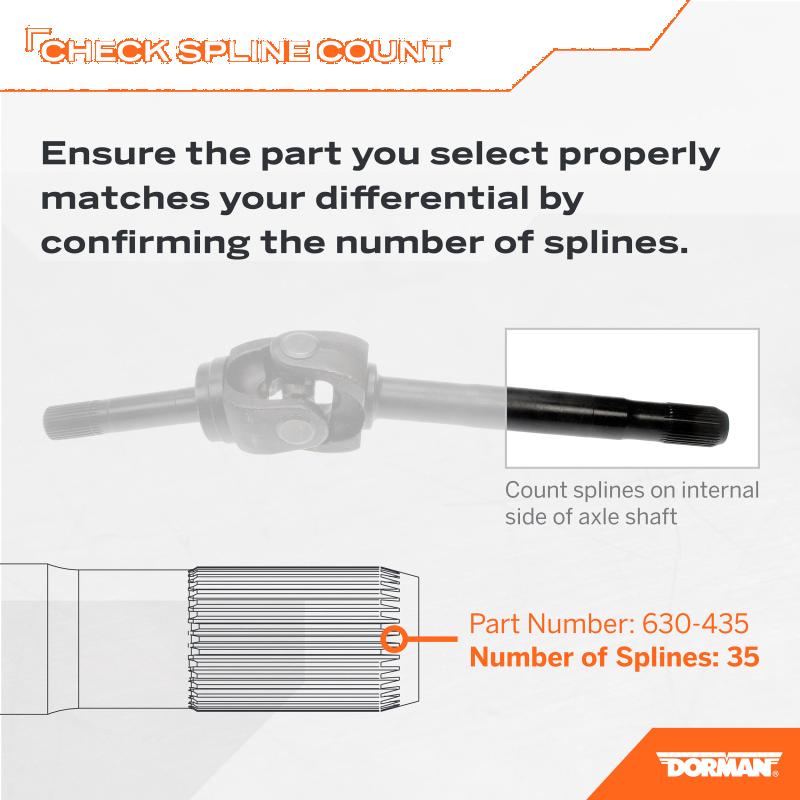 Dorman 630435 Axle Shaft product image 7 of 7