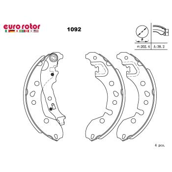 2016 Smart Fortwo Drum Brake Shoe