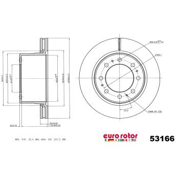 2018 Ram 3500 Disc Brake Rotor Rear Eurorotor 53166 image 1 of 1
