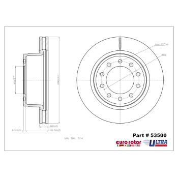 2016 Ram 4500 Disc Brake Rotor Front Eurorotor 53500 image 1 of 1