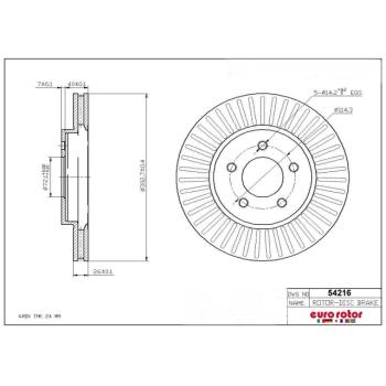 2008 Mercury Mariner Disc Brake Rotor Front Eurorotor 54216 image 1 of 1