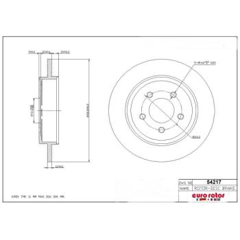2008 Mercury Mariner Disc Brake Rotor Rear Eurorotor 54217 image 1 of 1