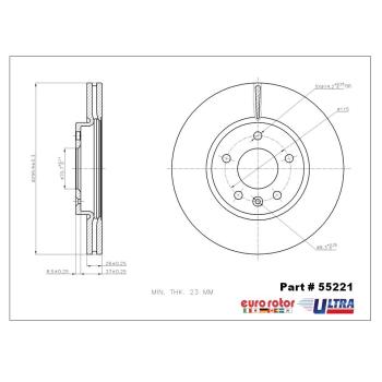 2023 Buick Encore GX Disc Brake Rotor Front Eurorotor 55221 image 1 of 1