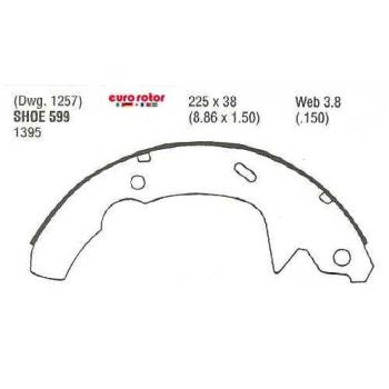 1997 Mercury Sable Drum Brake Shoe Rear Eurorotor 599 image 1 of 1