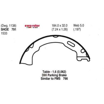 2002 Mercury Mountaineer Parking Brake Shoe