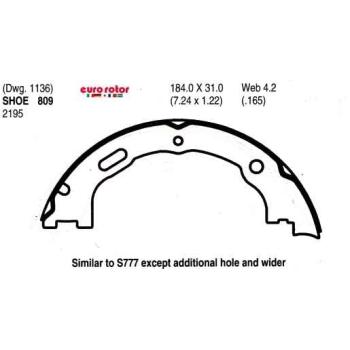 2003 Mercury Marauder Parking Brake Shoe