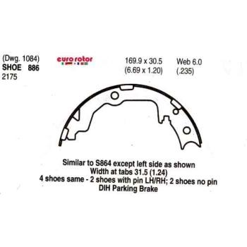 2011 Jeep Compass Parking Brake Shoe