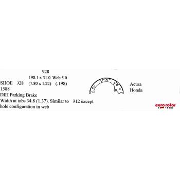 2012 Acura RDX Parking Brake Shoe