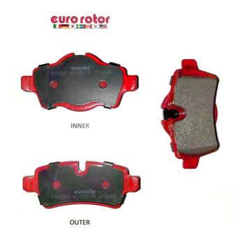 2008 Mini Cooper Disc Brake Pad Rear Eurorotor F1D1309H image 1 of 1