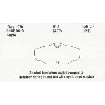 1997 Mercury Sable Disc Brake Pad Rear Eurorotor F1D610H image 1 of 1