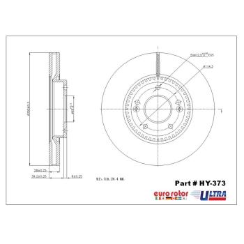 2016 Kia Forte Koup Disc Brake Rotor Front Eurorotor HY373 image 1 of 1