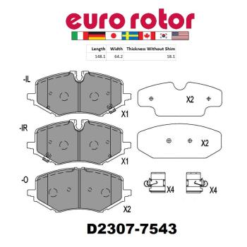 2023 Buick Encore GX Disc Brake Pad Front Eurorotor ID2307H image 1 of 1