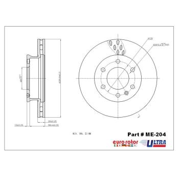 2020 Mercedes-Benz Sprinter 3500 Disc Brake Rotor