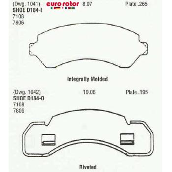 2004 Freightliner FL70 Disc Brake Pad Front Eurorotor XD184 image 1 of 1