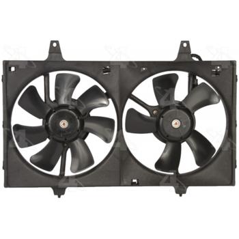 1999 Nissan Maxima Dual Radiator and Condenser Fan Assembly Four Seasons 75243 image 2 of 4