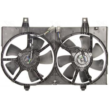 2003 Nissan Maxima Dual Radiator and Condenser Fan Assembly Four Seasons 75372 image 1 of 2