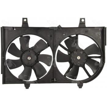 2003 Nissan Maxima Dual Radiator and Condenser Fan Assembly Four Seasons 75372 image 2 of 2