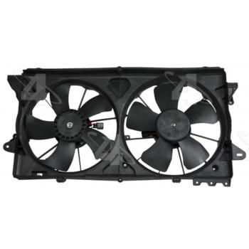 2014 Ford Lobo Dual Radiator and Condenser Fan Assembly Four Seasons 76261 image 2 of 4