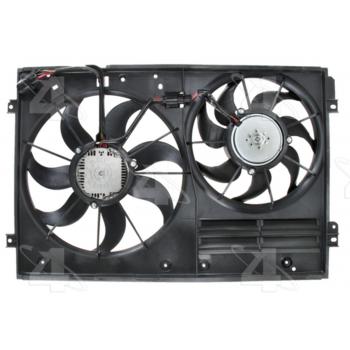 2008 Audi A3 Dual Radiator and Condenser Fan Assembly Four Seasons 76304 image 2 of 3