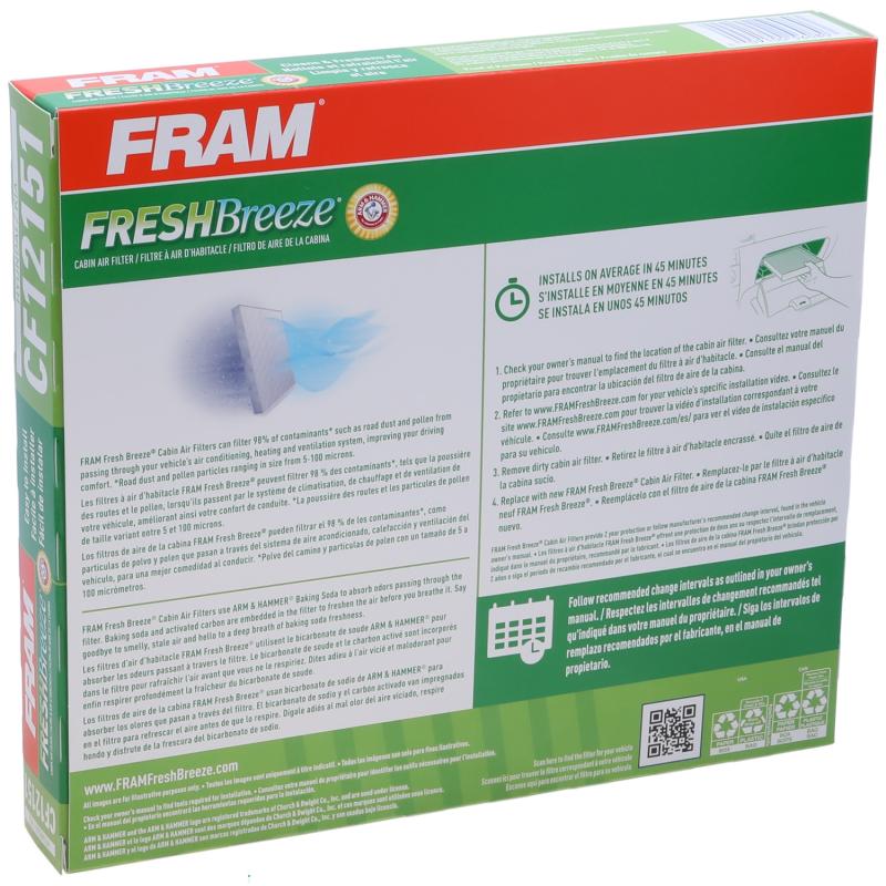Fram CF12151 Cabin Air Filter product image 6 of 7