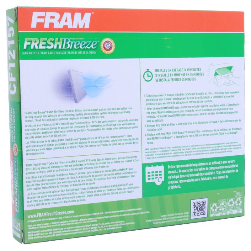 Fram CF12157 Cabin Air Filter product image 4 of 6