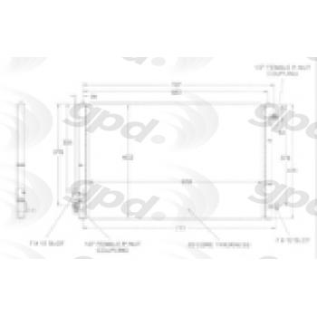 2005 Lincoln LS A/C Condenser Global Parts Distributors 3020C image 1 of 1