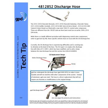 2015 Cadillac Escalade ESV A/C Refrigerant Discharge Hose Global Parts Distributors 4812852 image 2 of 3