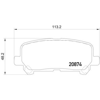 2012 Acura MDX Disc Brake Pad Rear Hella Pagid 355020601 image 1 of 1