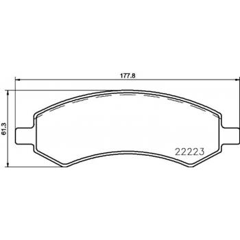 2008 Chrysler Aspen Disc Brake Pad Front Hella Pagid 355023331 image 1 of 1