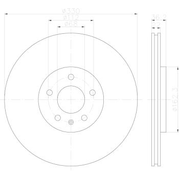 2014 Audi A8 Quattro Disc Brake Rotor Rear Hella Pagid 355123142 image 1 of 1