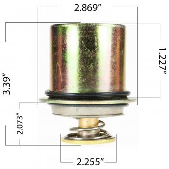 2005 Freightliner FL70 Engine Coolant Thermostat MotoRad 405280 image 4 of 4