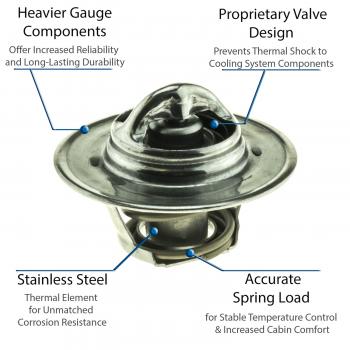 1968 Dodge Dart Engine Coolant Thermostat MotoRad 5200195 image 3 of 4