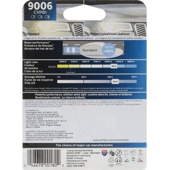 1995 Saturn SL Headlight Bulb Low Beam Philips 9006CVPB1 image 2 of 4