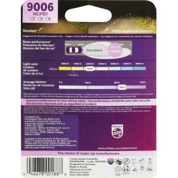 1995 Saturn SL Headlight Bulb Low Beam Philips 9006NGPB1 image 1 of 4