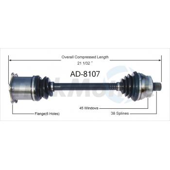 2005 Audi Allroad Quattro CV Axle Shaft Front Left TrakMotive AD8107 image 1 of 3