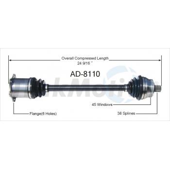 2005 Audi Allroad Quattro CV Axle Shaft Front Right TrakMotive AD8110 image 1 of 3
