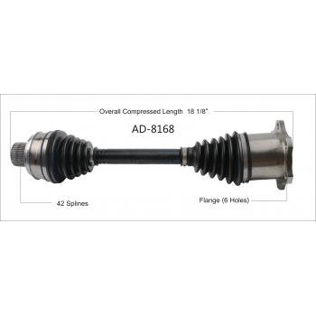 2014 Audi A4 Quattro CV Axle Shaft