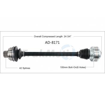 2010 Audi A4 Quattro CV Axle Shaft