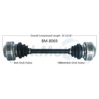 1994 BMW 740i CV Axle Shaft Rear Left TrakMotive BM8069 image 1 of 3
