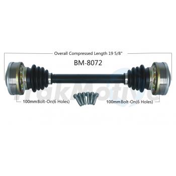 1992 BMW 735i CV Axle Shaft Rear Left TrakMotive BM8072 image 1 of 3