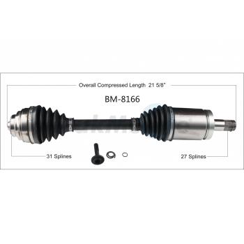 2013 BMW 328i xDrive CV Axle Shaft Front Left TrakMotive BM8166 image 1 of 3