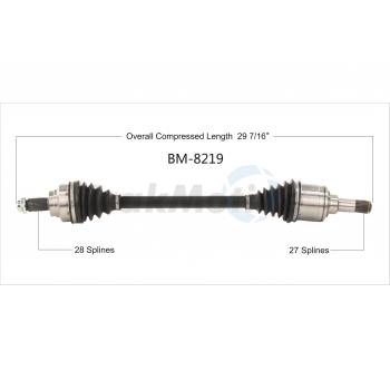 2013 BMW 328i CV Axle Shaft Rear Left TrakMotive BM8219 image 1 of 3
