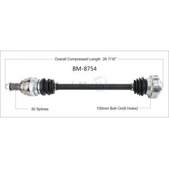 2007 BMW 328i CV Axle Shaft Rear Right TrakMotive BM8754 image 1 of 3