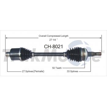 1996 Chrysler Intrepid CV Axle Shaft Front Left TrakMotive CH8021 image 1 of 3