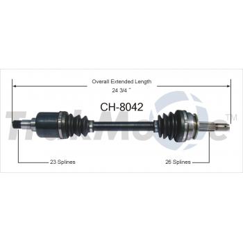 1989 Dodge Omni CV Axle Shaft Front Left TrakMotive CH8042 image 1 of 3