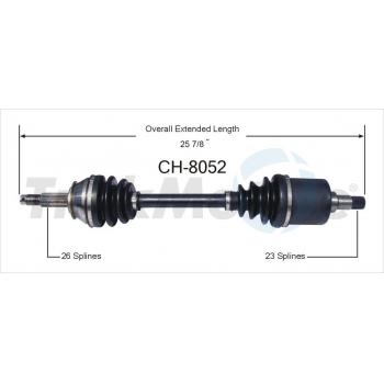1984 Chrysler Executive Sedan CV Axle Shaft Front Left TrakMotive CH8052 image 1 of 3