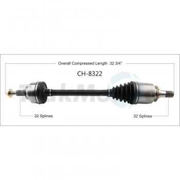 2019 Jeep Grand Cherokee CV Axle Shaft Rear Right TrakMotive CH8322 image 1 of 3